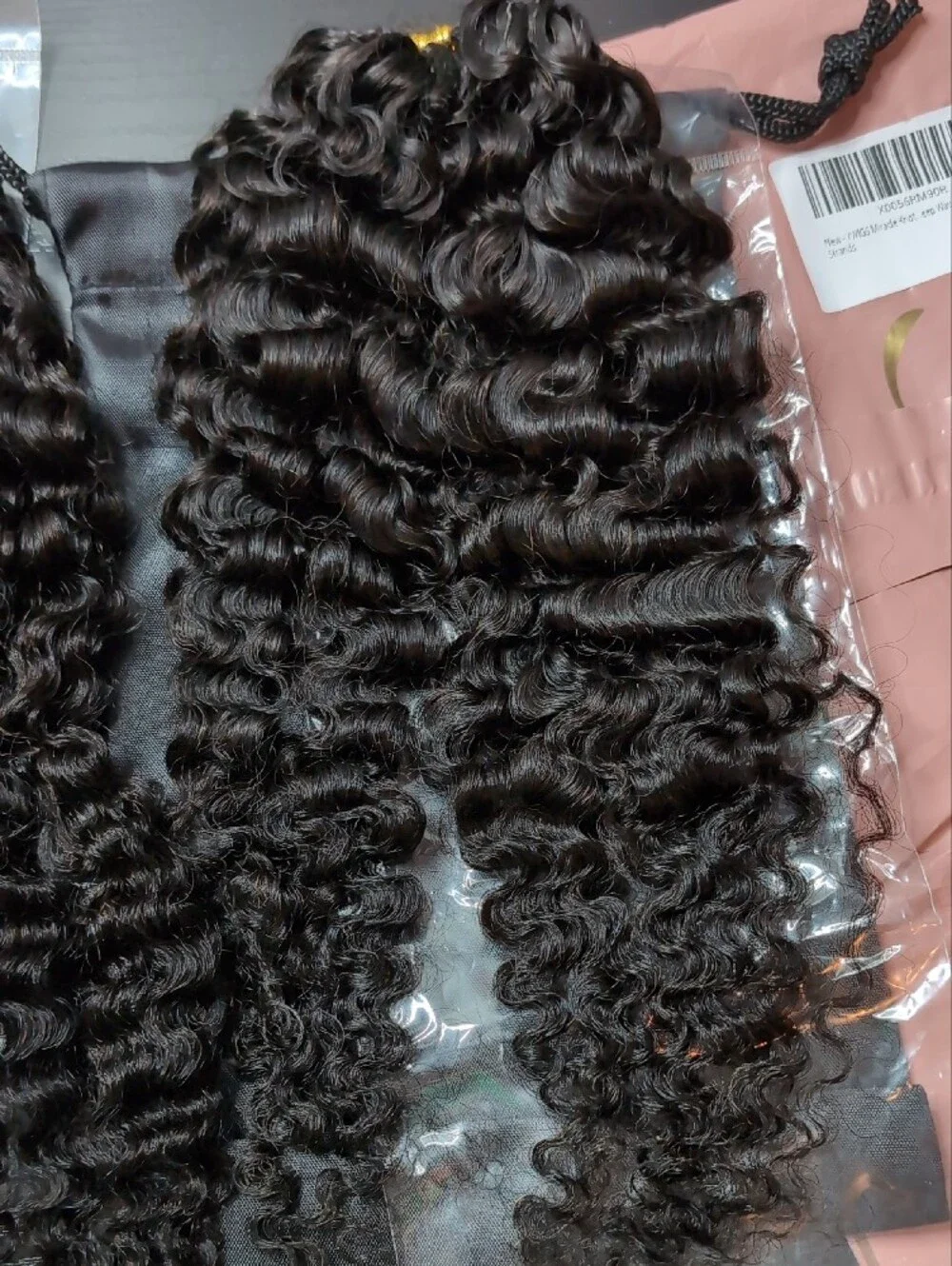 20 Inch 100 Strands Human Crochet Hair Deep Water Wave Natural Black